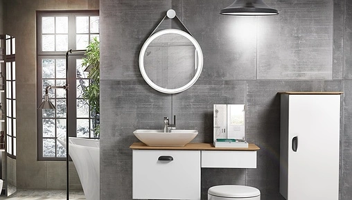 Тумба под умывальник подвесная Isvea Bei 100 белый/дуб 21BE1165100I Тумба под умывальник подвесная Isvea Bei 100 белый/дуб 21BE1165100I