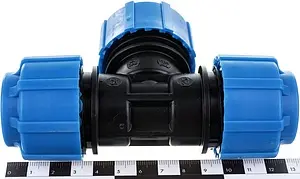 Тройник компрессионный соединительный 25мм x 25мм x 25мм ТПК-Аква 50050025 Тройник компрессионный соединительный 25мм x 25мм x 25мм ТПК-Аква 50050025, 5