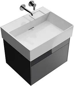 Тумба-умывальник подвесная Kerama Marazzi Logica 60 стальной серый LOG.60.2\ST+LO.wb.60.0 Тумба-умывальник подвесная Kerama Marazzi Logica 60 стальной серый LOG.60.2\ST+LO.wb.60.0, 1