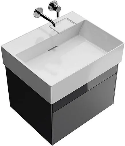 Тумба-умывальник подвесная Kerama Marazzi Logica 60 стальной серый LOG.60.2\ST+LO.wb.60.0