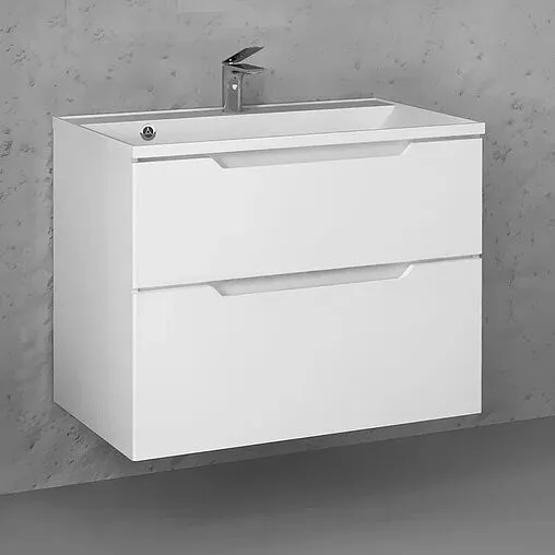 Тумба под умывальник подвесная Raval Wector 80 белый Wct.01.80/P/W/MD