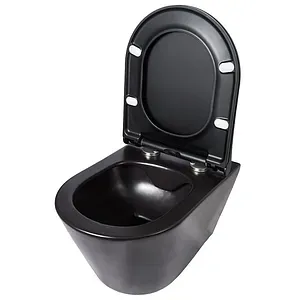 Унитаз подвесной безободковый Logan L3W Avva черный матовый 00288926 Унитаз подвесной безободковый Logan L3W Avva черный матовый 00288926, 3