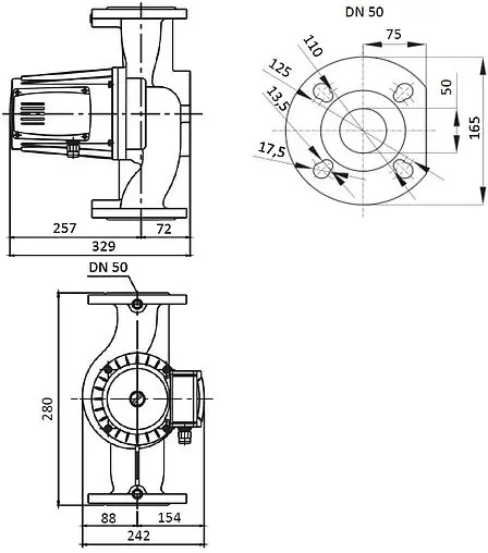 Насос циркуляционный Shinhoo BASIC 50-16SF 71222004
