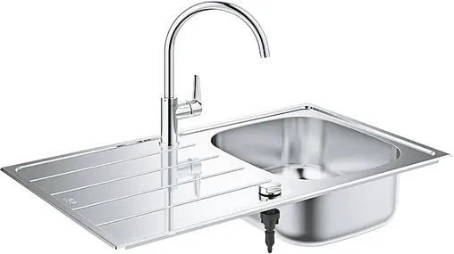 Мойка кухонная со смесителем Grohe K200-86 нержавеющая сталь 31562SD1