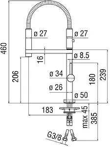 Смеситель для кухни Nobili Move хром MV92300/50CR, 2