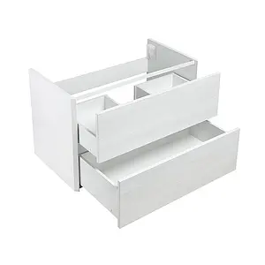 Тумба-умывальник подвесная Aquaton Брук 60 (2 ящика) дуб латте/белый, 4