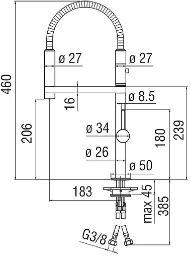 Смеситель для кухни Nobili Move хром MV92300/50CR
