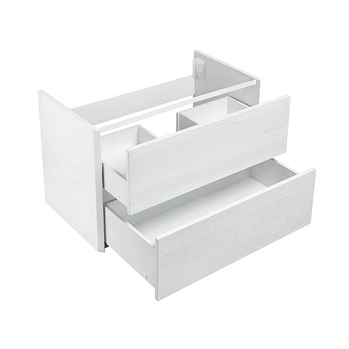 Тумба-умывальник подвесная Aquaton Брук 60 (2 ящика) дуб латте/белый