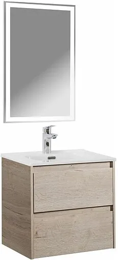 Тумба-умывальник подвесная BelBagno KRAFT 50 Rovere Galifax Bianco KRAFT-500-2C-SO-RGB+BB500ETL