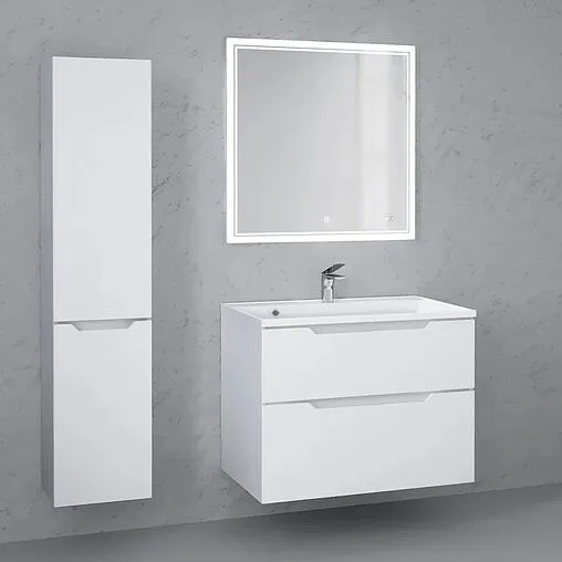 Тумба под умывальник подвесная Raval Wector 80 белый Wct.01.80/P/W/MD