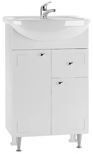 Тумба-умывальник напольный Айсберг Классик 55 белый DA1019T+Вн МуБ03