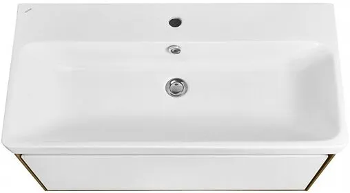 Тумба под умывальник подвесная Aquaton Либерти 90 белый/дуб эльвезия 1A279901LYC70