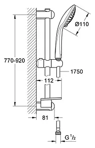 Душевая стойка Grohe Euphoria 110 Champagne хром 27227001, 2