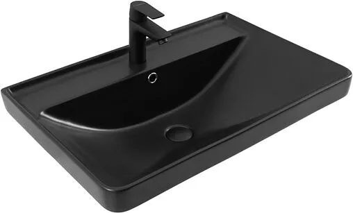 Раковина Aquanet Ирис 70 черный матовый 00329248