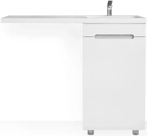 Тумба-умывальник напольная над стиральной машиной Raval Forte 110 R белый For.01.110.R/N/W+4627173210034