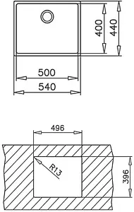 Мойка кухонная Teka Be Linea RS15 50.40 нержавеющая сталь полированная 115000005 Мойка кухонная Teka Be Linea RS15 50.40 нержавеющая сталь полированная 115000005, 2