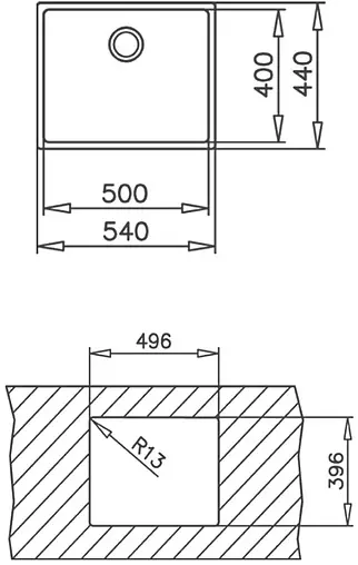 Мойка кухонная Teka Be Linea RS15 50.40 нержавеющая сталь полированная 115000005