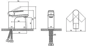Смеситель для раковины Osgard Platt хром 86013 Смеситель для раковины Osgard Platt хром 86013, 2
