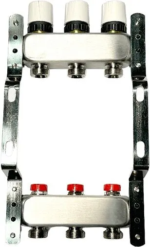 Группа коллекторная без расходомеров 3 отвода 1&quot;в/в x ¾&quot;ек Uni-fitt TECHNO 451W4303