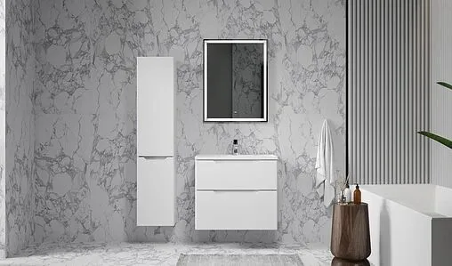 Тумба-умывальник подвесная Raval Wector 70 белый Wct.01.70/P/W/MD+4627173210171