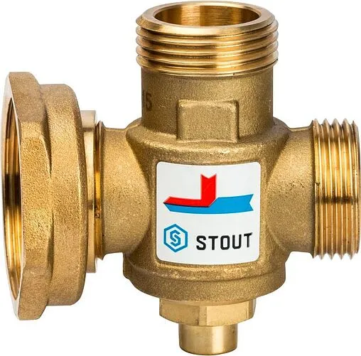 Трехходовой термостатический антиконденсационный клапан 1&quot; Kvs 3.2 Stout SVM-0050-326005