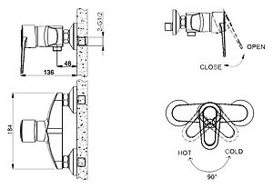 Смеситель для душа Bravat Loop хром F9124182CP-01-RUS Смеситель для душа Bravat Loop хром F9124182CP-01-RUS, 2