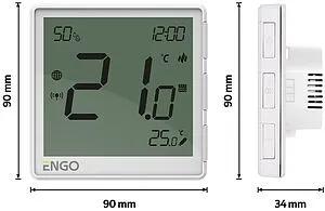 Проводной комнатный терморегулятор ZigBee ENGO белый EONE-230W, 2