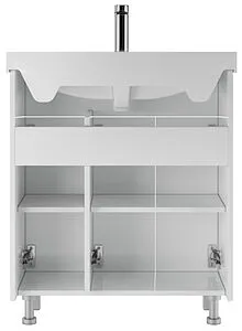 Тумба-умывальник напольный Айсберг Мега 75 белый DM4601T+4620008197371, 5