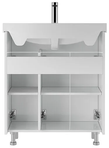 Тумба-умывальник напольная Айсберг Мега 75 белый DM4601T+4620008197371