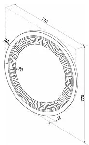 Зеркало с подсветкой Continent Meander Led 77 белый ЗЛП53, 2