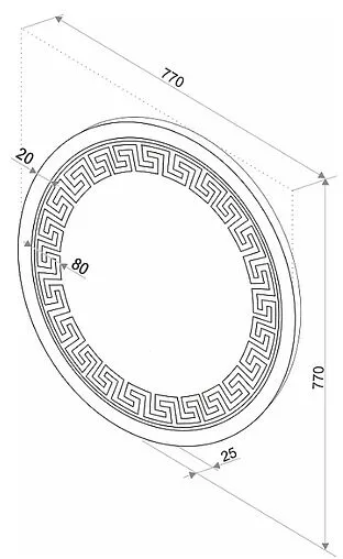 Зеркало с подсветкой Continent Meander Led 77 белый ЗЛП53