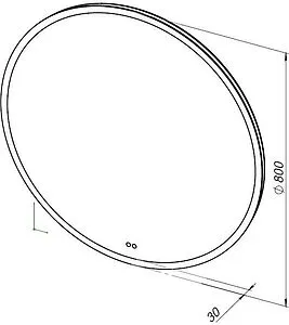 Зеркало с подсветкой Aquanet Арт 80 00336636, 2