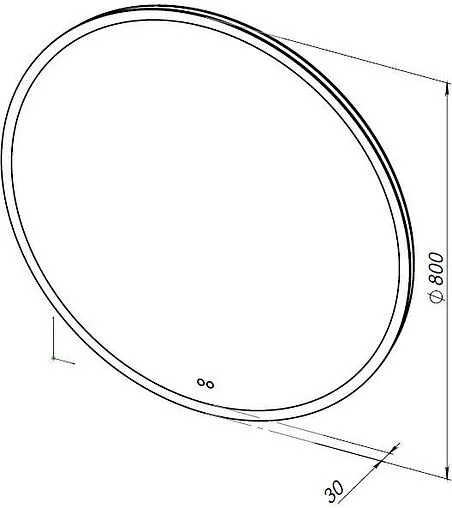 Зеркало с подсветкой Aquanet Арт 80 00336636