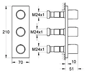 Вентиль запорный Grohe Grohtherm F хром 27625000, 2