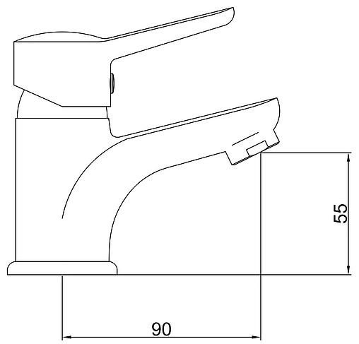 Смеситель для раковины Gross Aqua Alfa хром 6211313C