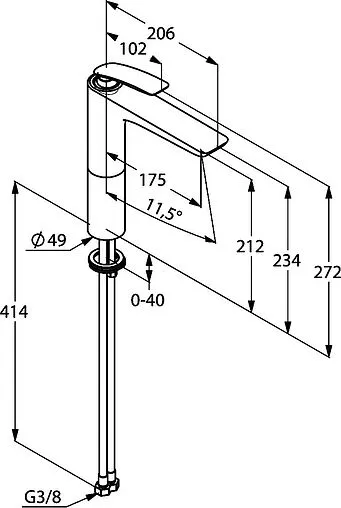 Смеситель для раковины Kludi Balance хром 522960575