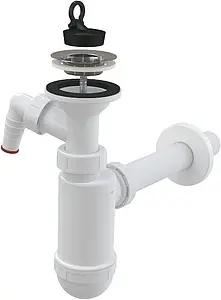 Сифон бутылочный для раковины AlcaPlast белый A410P Сифон бутылочный для раковины AlcaPlast белый A410P, 1