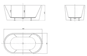 Ванна акриловая отдельностоящая BelBagno 150x75 BB202-1500-750, 2