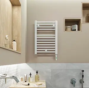 Полотенцесушитель электрический лесенка Atlantic Theola 687x400 Plug NW 250W белый 100020, 4