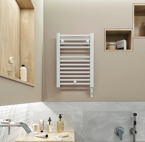 Полотенцесушитель электрический лесенка Atlantic Theola 687x400 Plug NW 250W белый 100020