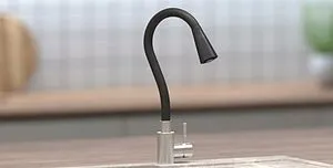 Смеситель для кухни с гибким изливом Osgard Gron Horn никель/чёрный 84293, 3