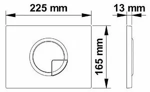 Клавиша смыва для унитаза Koller Pool Kvadro Arch Dune 1200 SL KP-223-002 хром глянцевый, 2
