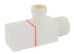 Кран шаровый угловой ½"н x ⅜"н белый Schlosser Square 606000051 Кран шаровый угловой ½"н x ⅜"н белый Schlosser Square 606000051