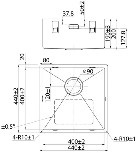 Мойка кухонная IDDIS Edifice 44 бронза EDI44B0i77