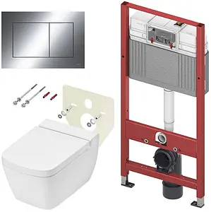 Комплект 6 в 1 TECEone 9400412.WC2 с кнопкой TECEnow 9240401 хром глянцевый, 1