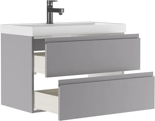 Тумба-умывальник подвесная Домино Graffo 80 светло-серый DGr2421T+4627173210188
