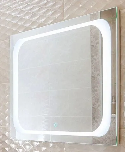 Зеркало с подсветкой Continent Atlantis Led 91.5x68.5 с часами