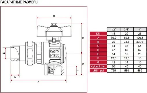 Кран шаровый с американкой угловой ½&quot;в x ½&quot;н Itap Ideal 2980012