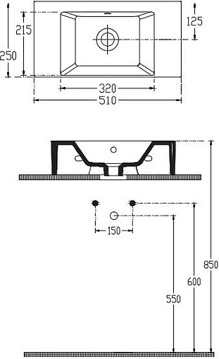 Раковина ISVEA SistemaZ Frame 50 белый 10SF50050-2