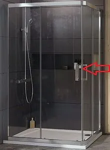 Душевая дверь 1000мм прозрачное стекло Ravak 10° 10RV2K-100 1ZJA0U00Z1, 1